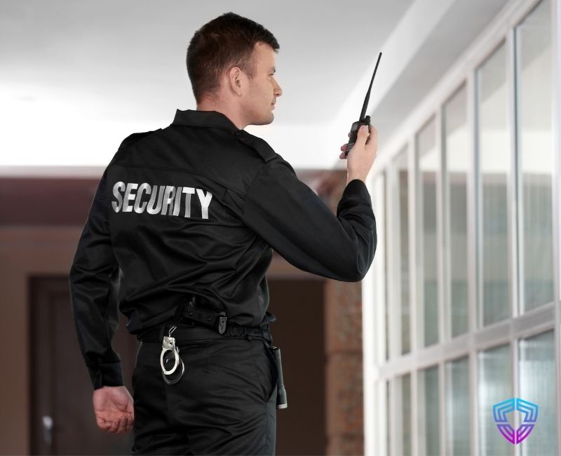 Static security guard at work in Suffolk
